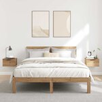 vidaXL Tables de chevet murales 2 Pièces chêne artisanal 34x30x20 cm