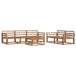 vidaXL Ensemble de canapés d'extérieur 6 Pièces Naturel