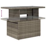 vidaXL Salon de jardin avec coussins 7 Pièces gris résine tressée acacia