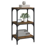 vidaXL Bibliothèque Chêne fumé 40x33x70 5cm Bois d'ingénierie et acier