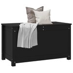 vidaXL Boîte de rangement Noir 80x40x45 5 cm Bois massif de pin