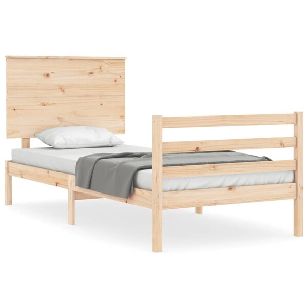 vidaXL Cadre de lit sans matelas 100x200 cm bois massif