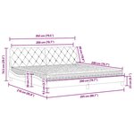 vidaXL Lit avec matelas vert foncé 200x200 cm velours
