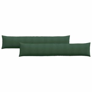 vidaXL Coussins de canapé 2 Pièces Vert foncé 200 x 40 cm