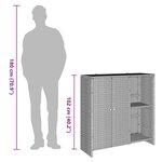 vidaXL Armoire de rangement avec étagère Noir 100 x 36 x 102 cm Rotin