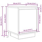 VidaXL Table de chevet avec lumières LED noir 38x34x50 cm