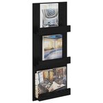 vidaXL Étagère à magazines avec étagère Chêne noir 51 x 11 x 102 cm