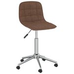 vidaXL Chaises pivotantes à manger lot de 6 marron tissu