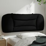 vidaXL Coussin de tête de lit noir 100 cm tissu