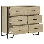 vidaXL Commode chêne sonoma 91x35 5x74 5 cm bois d'ingénierie