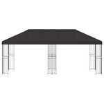 vidaXL Abri de jardin 6 x 3 m Anthracite Polyester et Acier 190 gsm