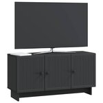 vidaXL Meuble TV Noir 99 x 34 5 x 50 cm Bois d'ingénierie