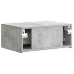 vidaXL Cabinet de chevet mural 2 Pièces Gris béton 49 x 34 5 x 20 cm