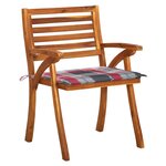 vidaXL Chaises de jardin avec coussins 8 Pièces Bois d'acacia solide