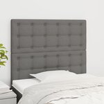 vidaXL Têtes de lit 2 Pièces Gris foncé 100x5x78/88 cm Tissu