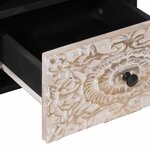 vidaXL Meuble TV Blanc 70 x 33 5 x 46 cm Bois de mangue massif