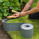 Nature Ensemble de bordure de jardin avec pointes gris