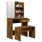 vidaXL Ensemble de coiffeuse Chêne fumé 74 5x40x141 cm