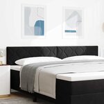 vidaXL Tête de lit Montage mural Géométrique Noir 200 cm Velours