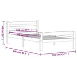 vidaXL Cadre de lit sans matelas marron miel pin massif 100x200 cm
