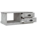 vidaXL Table basse Gris béton 90x50x35 cm Bois d'ingénierie