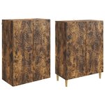 vidaXL Ensemble de Meubles 2 Pièces Chêne fumé Bois d'ingénierie