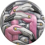 Pièce de monnaie en Argent 50 Dollars g 155.5 (5 oz) Millésime 2025 Patterns of Nature FLAMINGOS