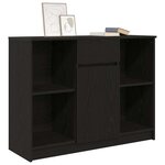vidaXL Buffet avec tiroir chêne noir 101x35x76 cm bois d'ingénierie