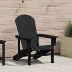 vidaXL Chaise Adirondack noire  74 x 82 x 91 cm  HDPE
