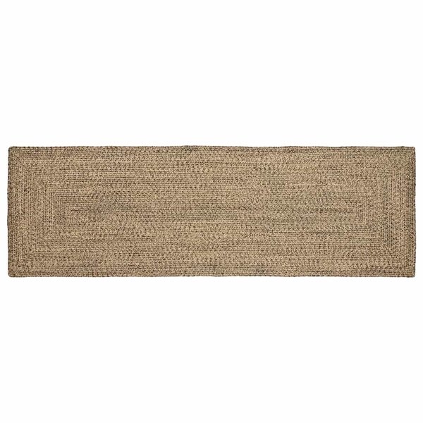 vidaXL Tapis Naturel et noir 80 x 250 cm Jute