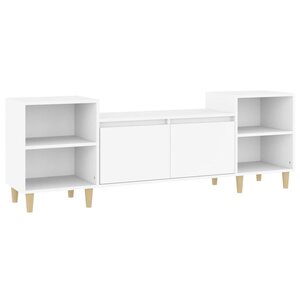 vidaXL Meuble TV Blanc 160x35x55 cm Bois d'ingénierie