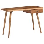 vidaXL Table à écrire Bois d'acacia massif 110 x 50 x 76 cm