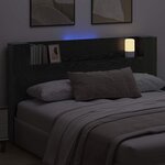 vidaXL Tête de lit Chêne noir 180 x 17 x 104 5 cm Bois d'ingénierie