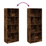 vidaXL Bibliothèque chêne fumé 57x28 5x141 cm bois d'ingénierie