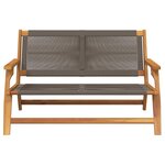 vidaXL Mobilier de jardin Gris 78 x 122 x 73cm Bois d'acacia massif