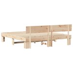 vidaXL Cadre de lit Marron 200 x 200 cm Bois massif en pin