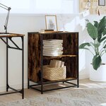 vidaXL Bibliothèque chêne fumé 60x35x76 cm bois d'ingénierie