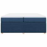 vidaXL Sommier à lattes de lit avec matelas Bleu 200x200 cm Tissu