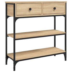 vidaXL Table console chêne sonoma 72 5x25x75 cm bois d'ingénierie