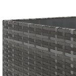 vidaXL Salon de jardin 9 Pièces avec coussins Gris Résine tressée
