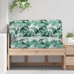vidaXL Set de coussins de palette Floral 3 Pièces Motif de feuille