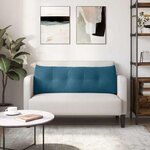 vidaXL Coussin de Dos Bleu 140 x 24 x 50 cm Velours