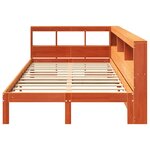 vidaXL Lit bibliothèque sans matelas cire marron 120x200 cm pin massif