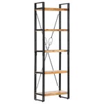 vidaXL Bibliothèque à 5 niveaux 60x30x180 cm Bois de manguier solide