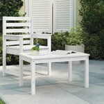 vidaXL Table de jardin blanc 82 5x50 5x45 cm bois massif de pin