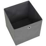 vidaXL Boîte de rangement 10 Pièces Tissu non-tissé 32x32x32 cm Gris