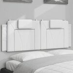 vidaXL Coussin de tête de lit blanc 120 cm similicuir