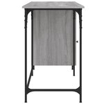 Bureau table poste de travail meuble d'ordinateur informatique étude d'ordinateur sonoma 131 x 48 x 75 cm bois d’ingénierie gris 02_0023763