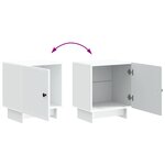 vidaXL Cabinet de chevet Blanc 43 x 34 5 x 50 cm Bois d'ingénierie