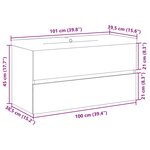 vidaXL Armoire lavabo avec bassin intégré chêne artisanal